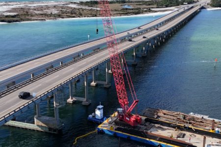 Destin Florida fender system replacement construction project